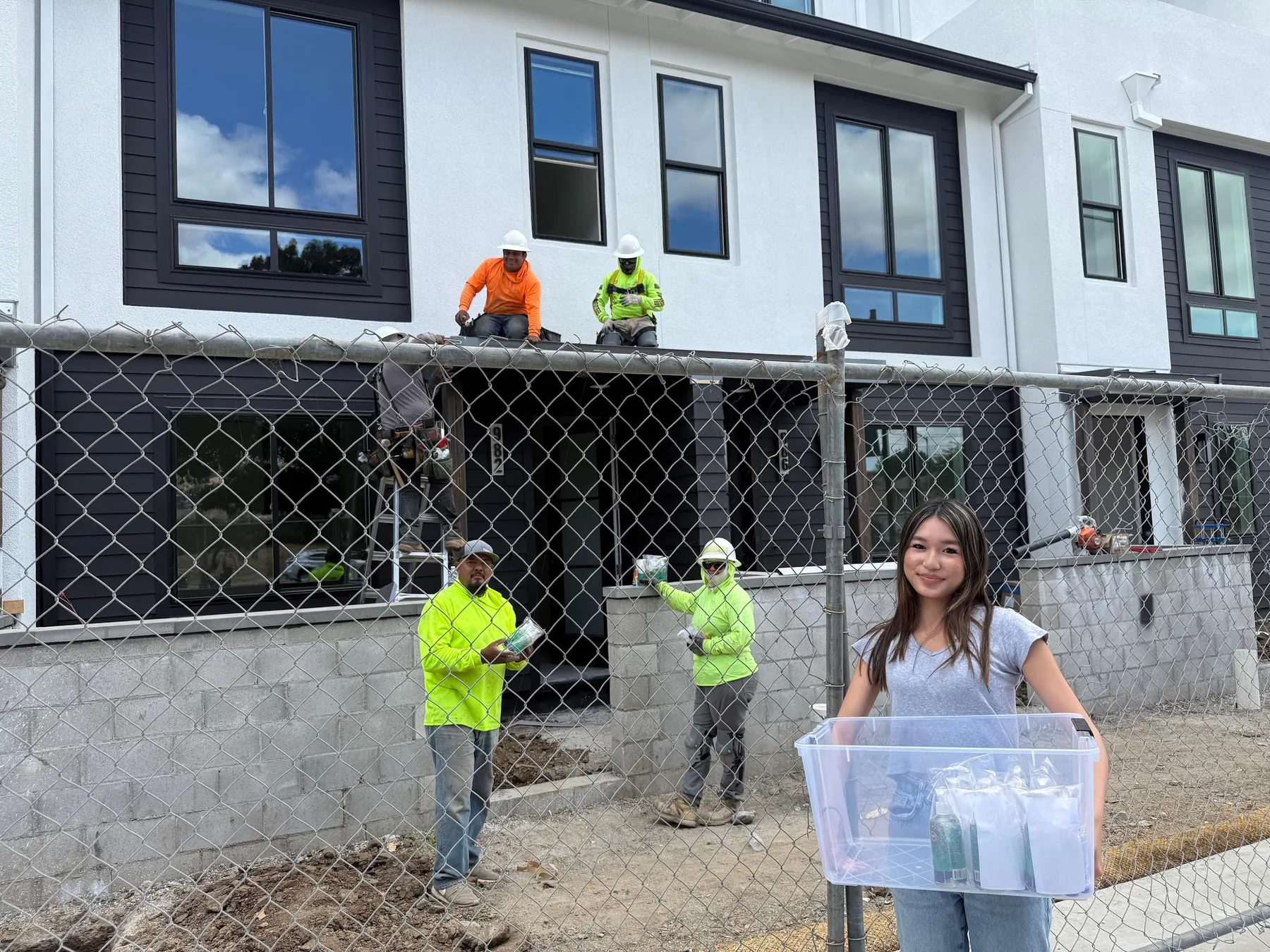 Outreach at a construction site.